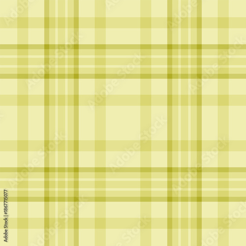 Present textile background vector, romantic texture plaid pattern. Bandanna check fabric tartan seamless in yellow and light colors.