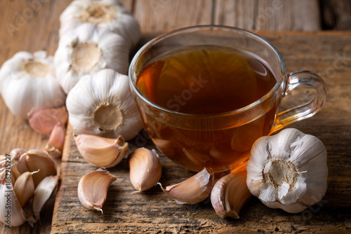 A cup of healthy garlic tea...