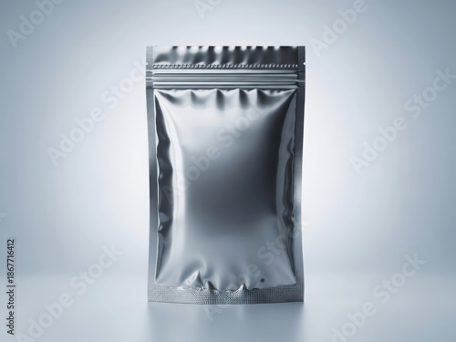 Shiny metallic foil pouch