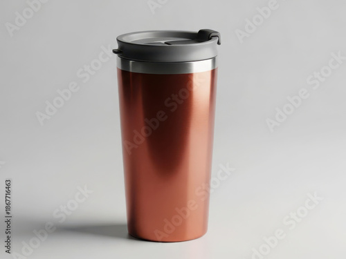 Stainless steel travel mug with lid