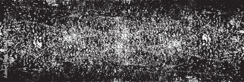 Monochrome texture composed of irregular graphic elements. Distressed uneven grunge background. Abstract vector illustration. Overlay for interesting effect and depth. Isolated on white background.