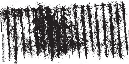 Vector brush stroke texture. Distressed uneven grunge background. Abstract vector illustration. Overlay over any design to create interesting effect and depth. Black isolated on white. EPS10