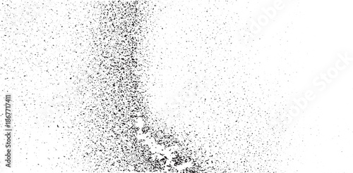 Abstract vector noise. Small particles of debris and dust. Distressed uneven background. Grunge with fine grains isolated on white background. Vector illustration. EPS10.