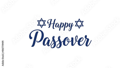 Happy Passover Jewish Holiday Greeting.