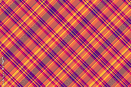 Spanish seamless background check, illustration texture pattern tartan. Celtic textile plaid vector fabric in red and pink colors.