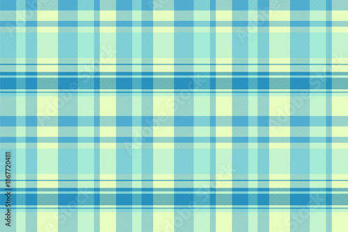 Shabby tartan seamless background, place texture vector plaid. Best check textile pattern fabric in cyan and light colors.