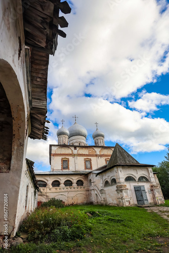 Canvastavla Ancient Orthodox church in Veliky Novgorod, historic landmark of medieval Russia
