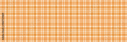 Kingdom background check fabric, outfit texture tartan seamless. Birthday plaid textile vector pattern in orange and sandy brown colors.