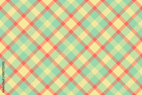 Party fabric textile plaid, lime pattern vector background. Book tartan seamless check texture in yellow and light colors.