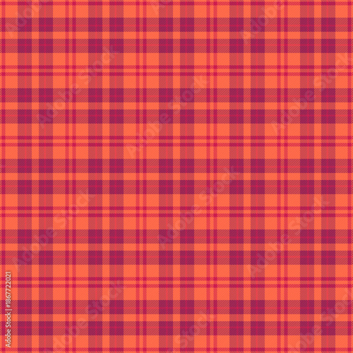 Wedding tartan background seamless, fade texture plaid fabric. Up check vector pattern textile in red and pink colors.