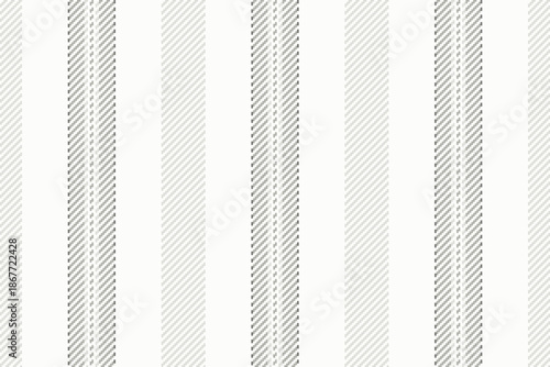 Baby vector texture fabric, over pattern lines background. Rrnamental seamless vertical stripe textile in white and gainsboro colors.
