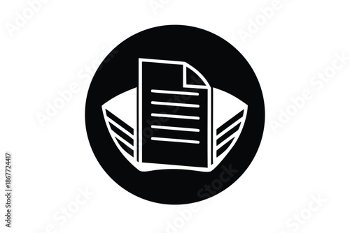 whitepaper vector icon silhouette