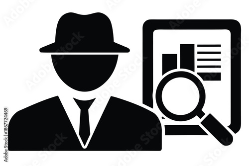 website audit vector icon silhouette