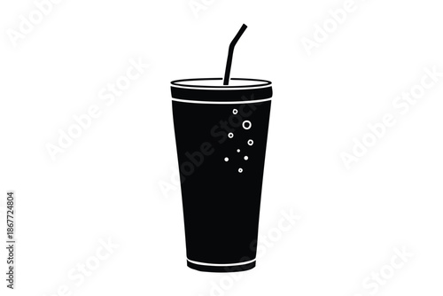 soda drink vector icon silhouette