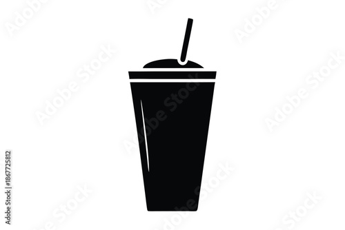 milkshake vector icon silhouette