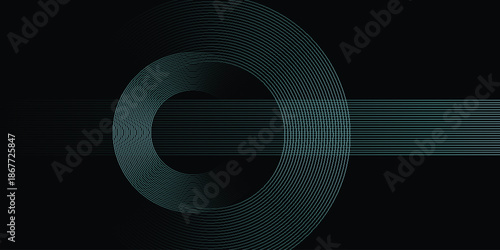 A modern Premium Dark abstract design with concentric circles and dynamic linear elements, delivering a vibrant, futuristic aesthetic ideal for technology themes, web graphics, and premium visual back