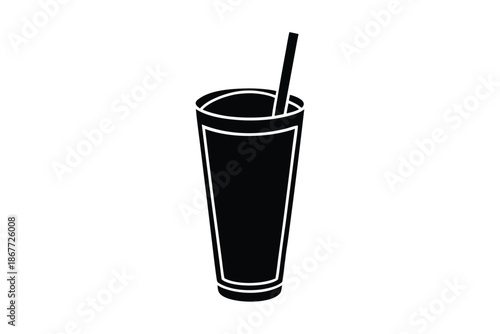 lassi drink vector icon silhouette