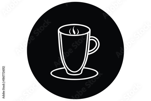 latte vector icon silhouette