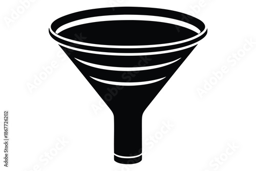 funnel vector icon silhouette
