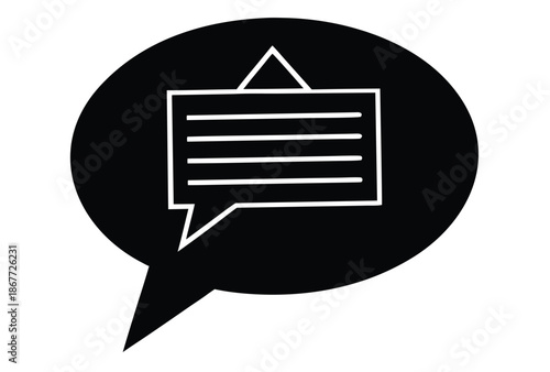 feedback message vector icon silhouette
