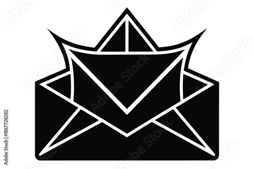 email template vector icon silhouette