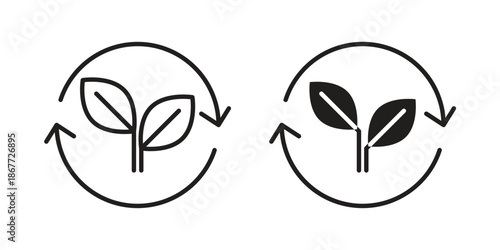Alternative energy icons on white background. EPS 10. Editable linear style stroke. Vector icon