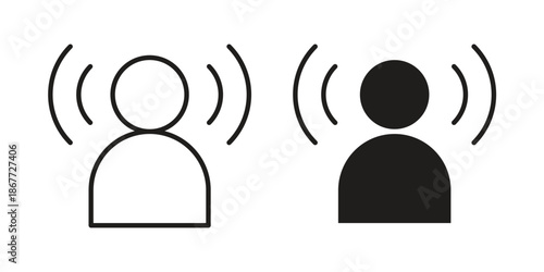 Brand awareness icons on white background. EPS 10. Editable linear style stroke. Vector icon