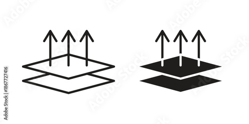 Breathable icons on white background. EPS 10. Editable linear style stroke. Vector icon