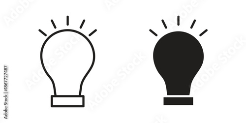 Bulb icons on white background. EPS 10. Editable linear style stroke. Vector icon