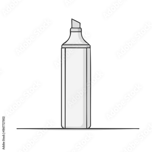 Standing marker on white background for highlighting text; study element; vector illustration