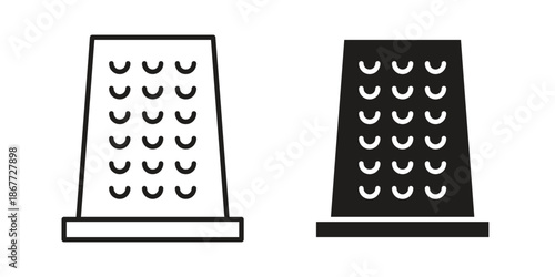 Cheese grater icons on white background. EPS 10. Editable linear style stroke. Vector icon