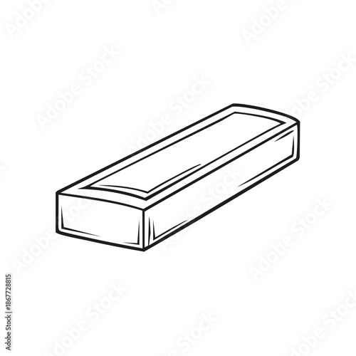 Rectangular box illustration with rounded edges for packaging or storage