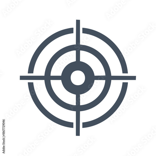 Crosshair Icon Minimalist Circular Target for Aiming Focus and Accuracy