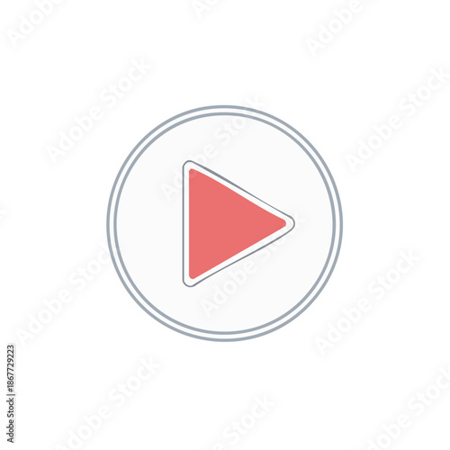 Play Button Design with Pink Triangle Shape inside Round Frame on White Free Download Play Button Design with Pink Triangle Shape inside Round Frame on White - GFXLoad