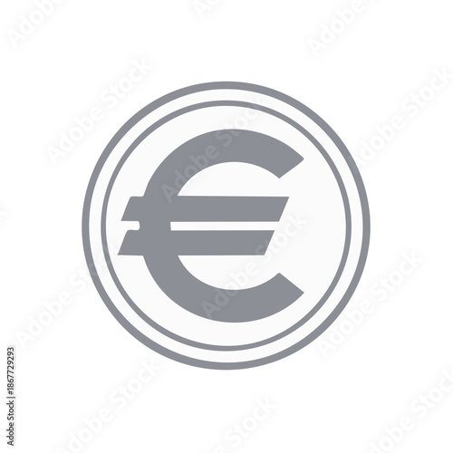 Isolated illustration of Euro currency symbol Money concept for finance or commerce design