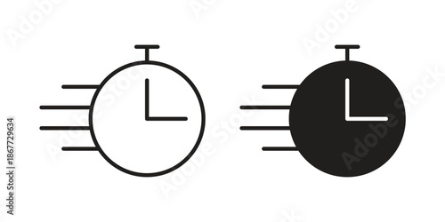 Express icons on white background. EPS 10. Editable linear style stroke. Vector icon