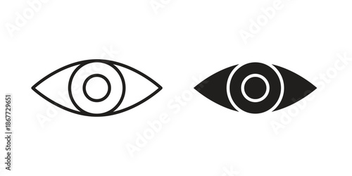 Eye icons on white background. EPS 10. Editable linear style stroke. Vector icon