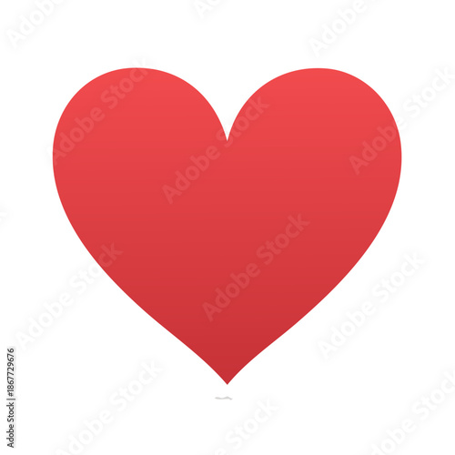 Red Heart Symbol Illustration Love Valentine's Day Romantic Passion Flat Design Graphic Icon