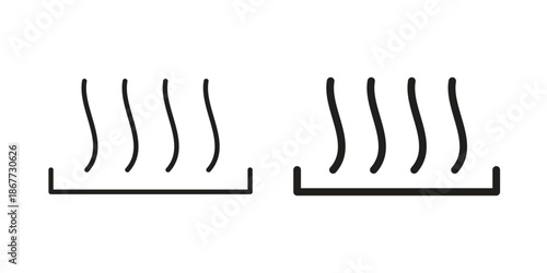 Heat icons on white background. EPS 10. Editable linear style stroke. Vector icon