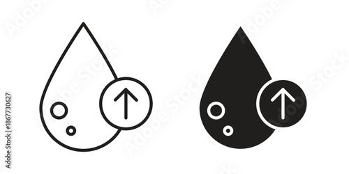 High cholesterol icons on white background. EPS 10. Editable linear style stroke. Vector icon