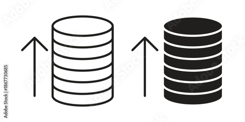 High revenue icons on white background. EPS 10. Editable linear style stroke. Vector icon