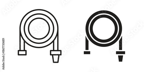 Hose icons on white background. EPS 10. Editable linear style stroke. Vector icon
