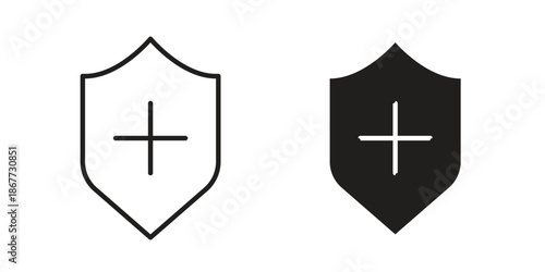 Immunity icons on white background. EPS 10. Editable linear style stroke. Vector icon