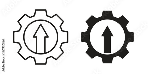 Improvement icons on white background. EPS 10. Editable linear style stroke. Vector icon