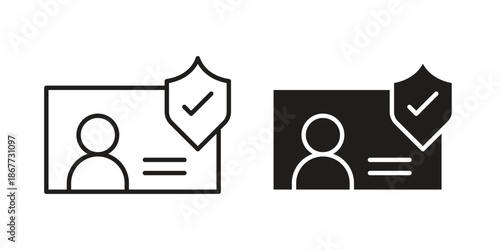 KYC icons on white background. EPS 10. Editable linear style stroke. Vector icon