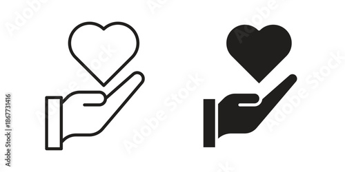 Love icons on white background. EPS 10. Editable linear style stroke. Vector icon