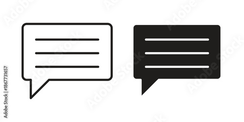 Messaging icons on white background. EPS 10. Editable linear style stroke. Vector icon