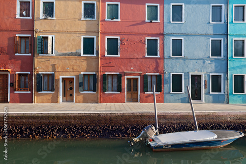 At a canal on Burano island, Venice