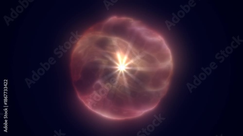 Wallpaper Mural Fiery orange sphere with bright inner core, visualizing cosmic explosion, heat, and stellar power Torontodigital.ca