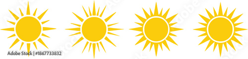 Sun icon set Vector